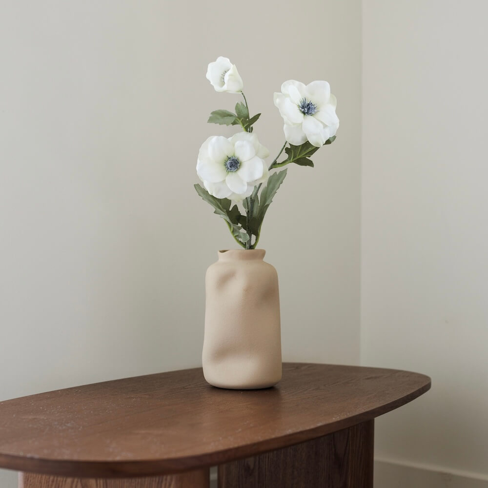 Flowrette Anémone blanche fleur artificielle tige x1 naturel
