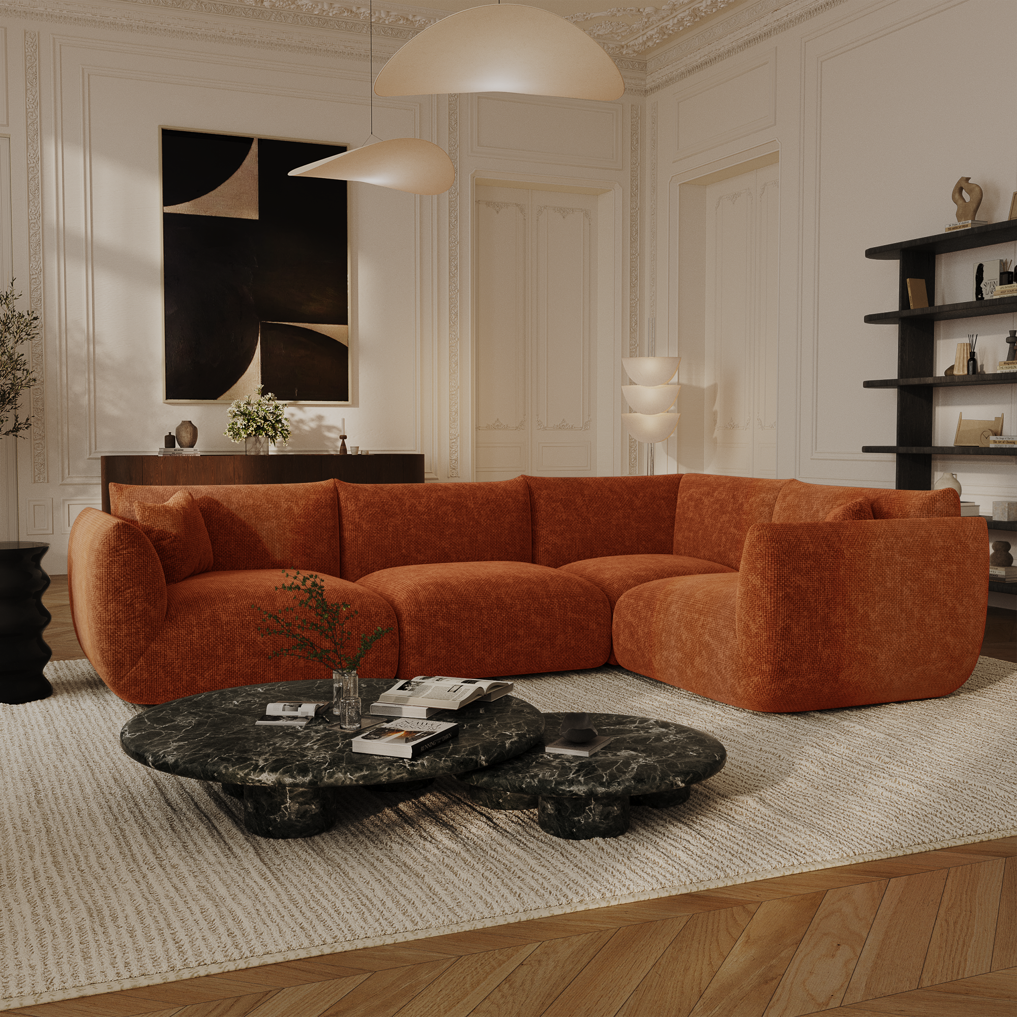 Sia Home Nooma canapé angle droit modulable 5-6 places