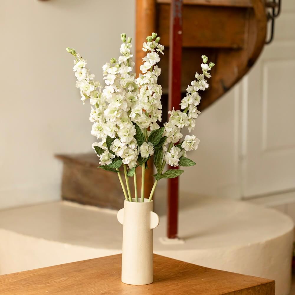 Flowrette Fleurs en Papier Delphinium Blanc Fleur Papier x1