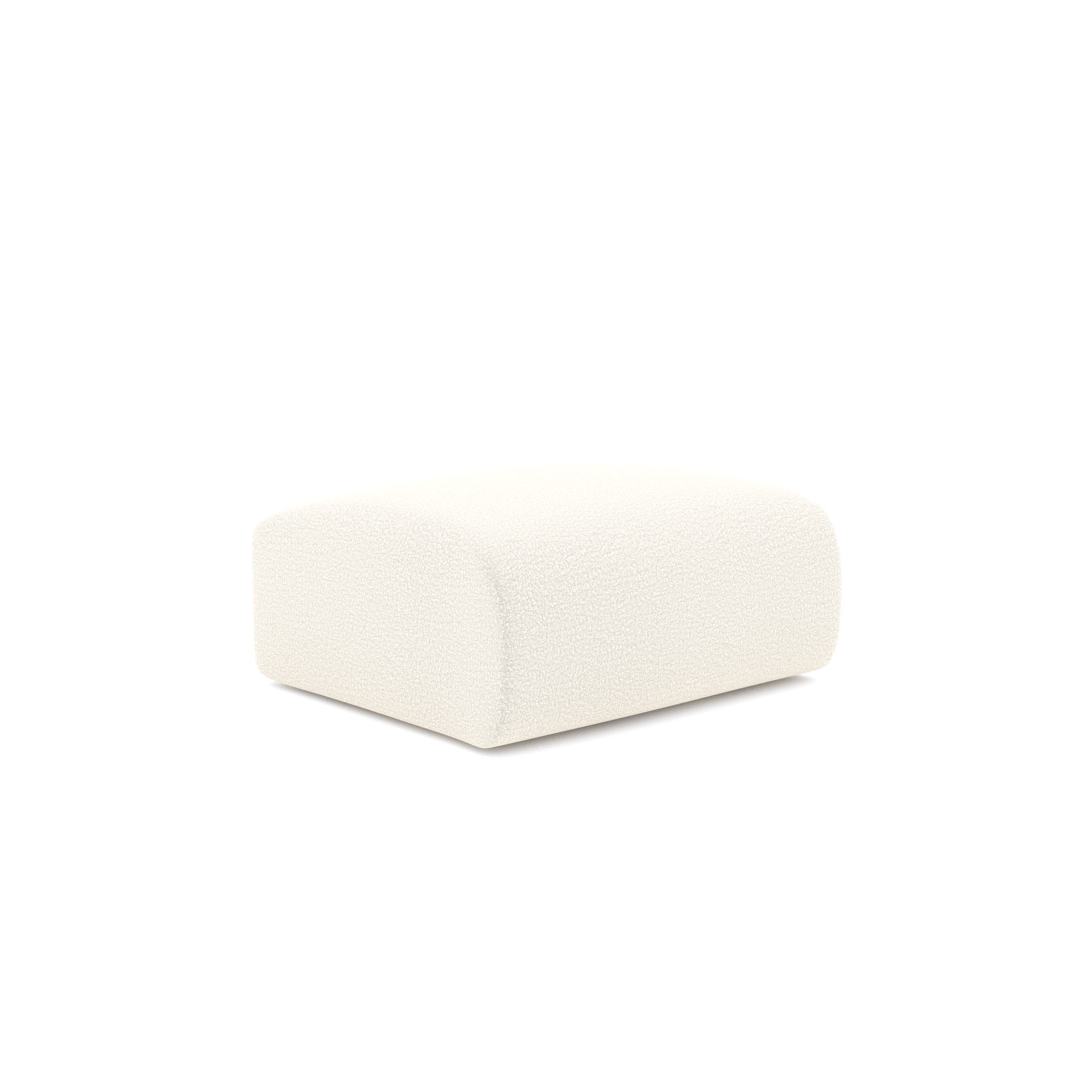 Sia Myra pouf tissu crème assise ronde