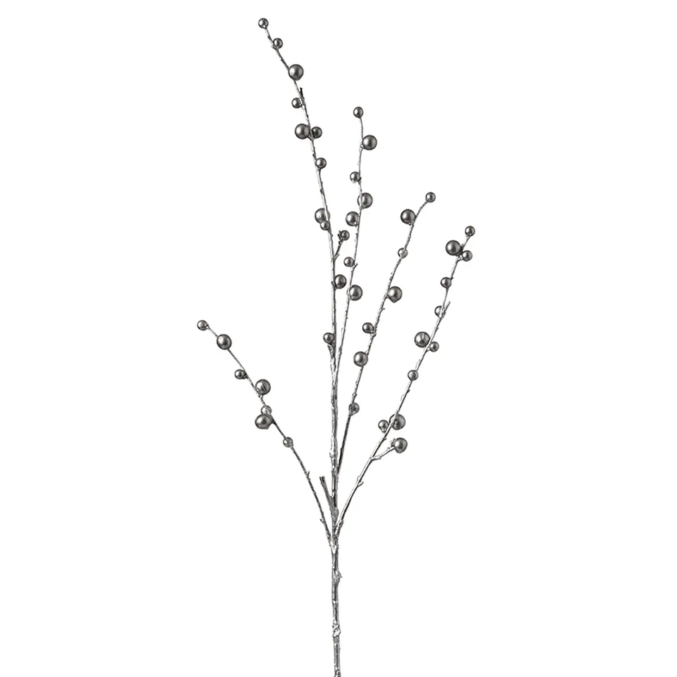 Sia Home Branche de Baies Effet Métallique 83 cm argenté