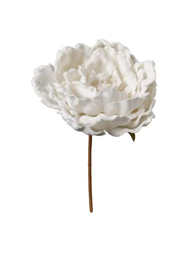 Feuillazur Rungis Produits de saison tige pivoine fleur artificielle blanche