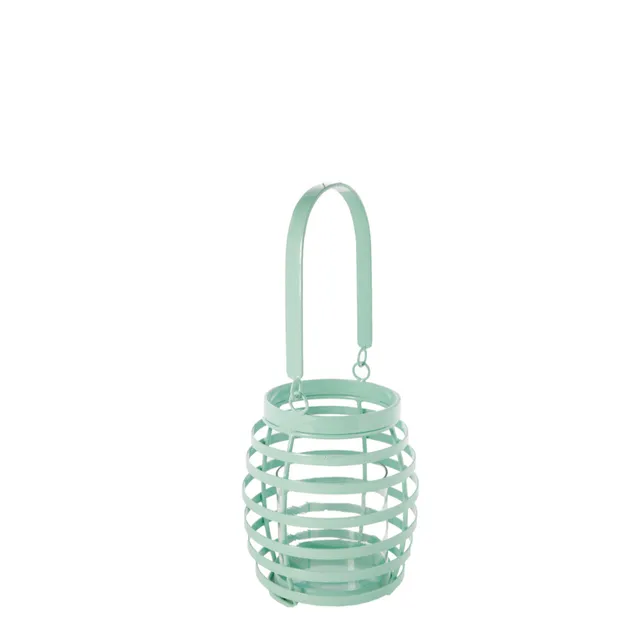 Sia Alice lanterne métal bleu turquoise 16 cm