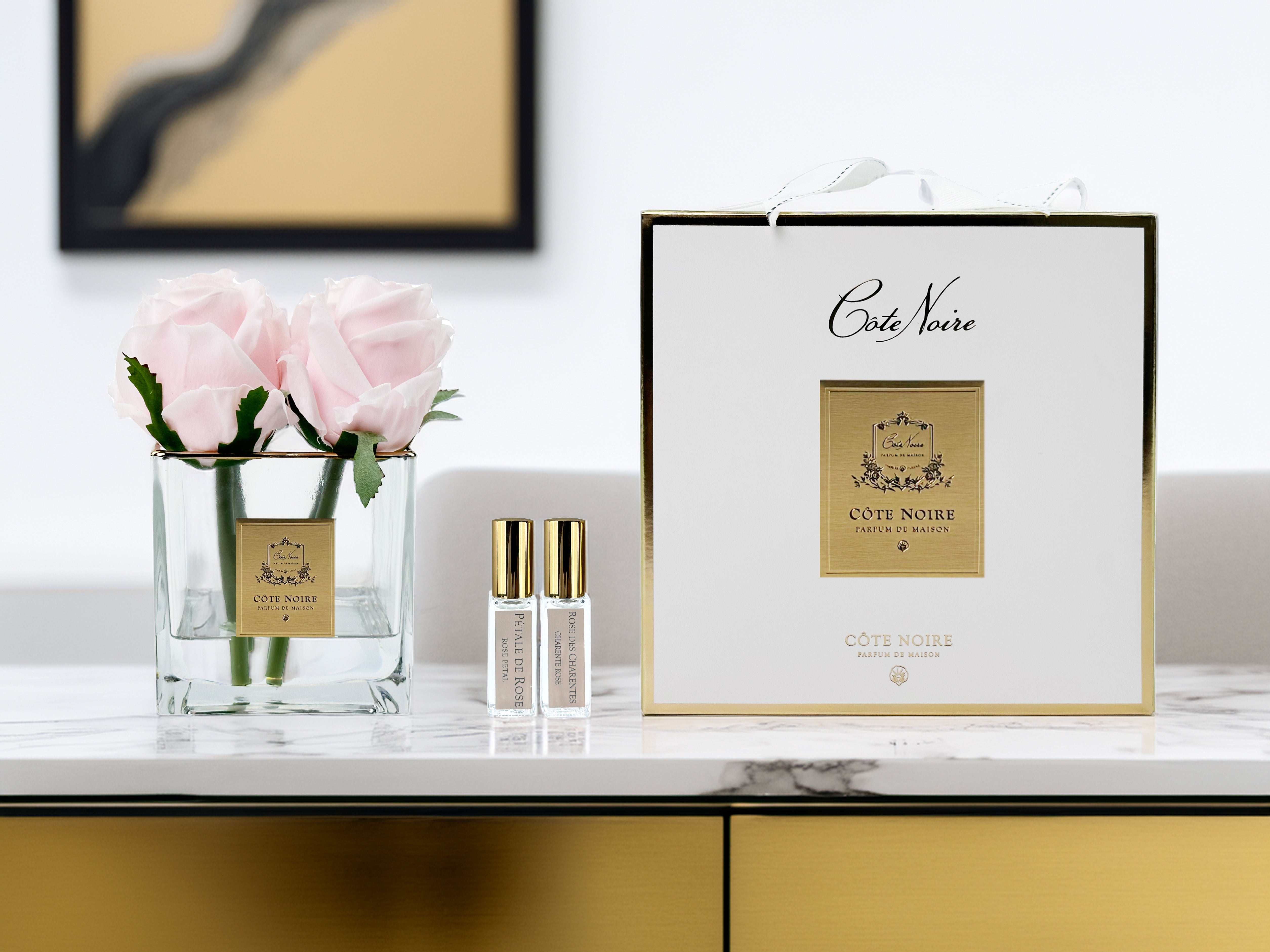 Côte Noire Couture Rosebuds 4 roses French Pink SVC406