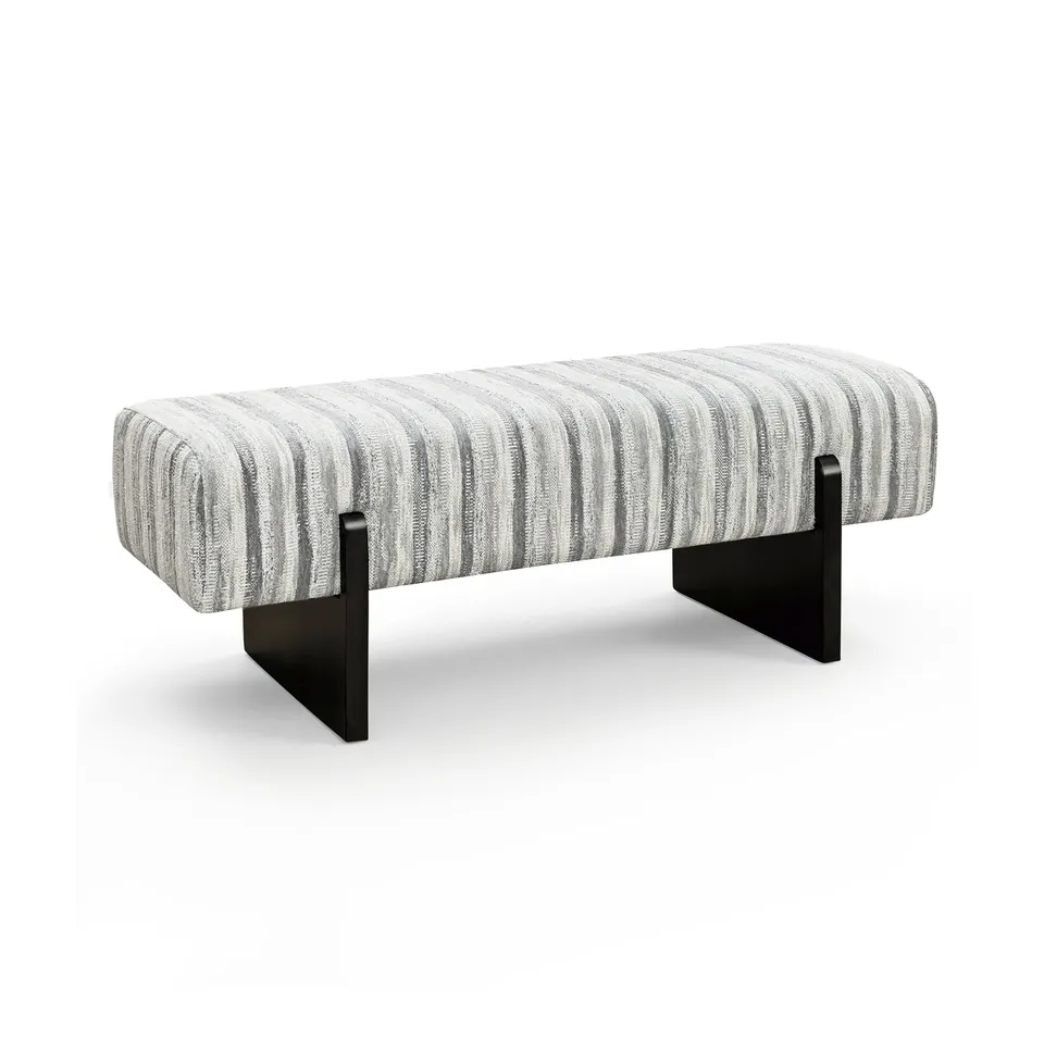 Sia Vog Banc tissu tramé motif gris bleu