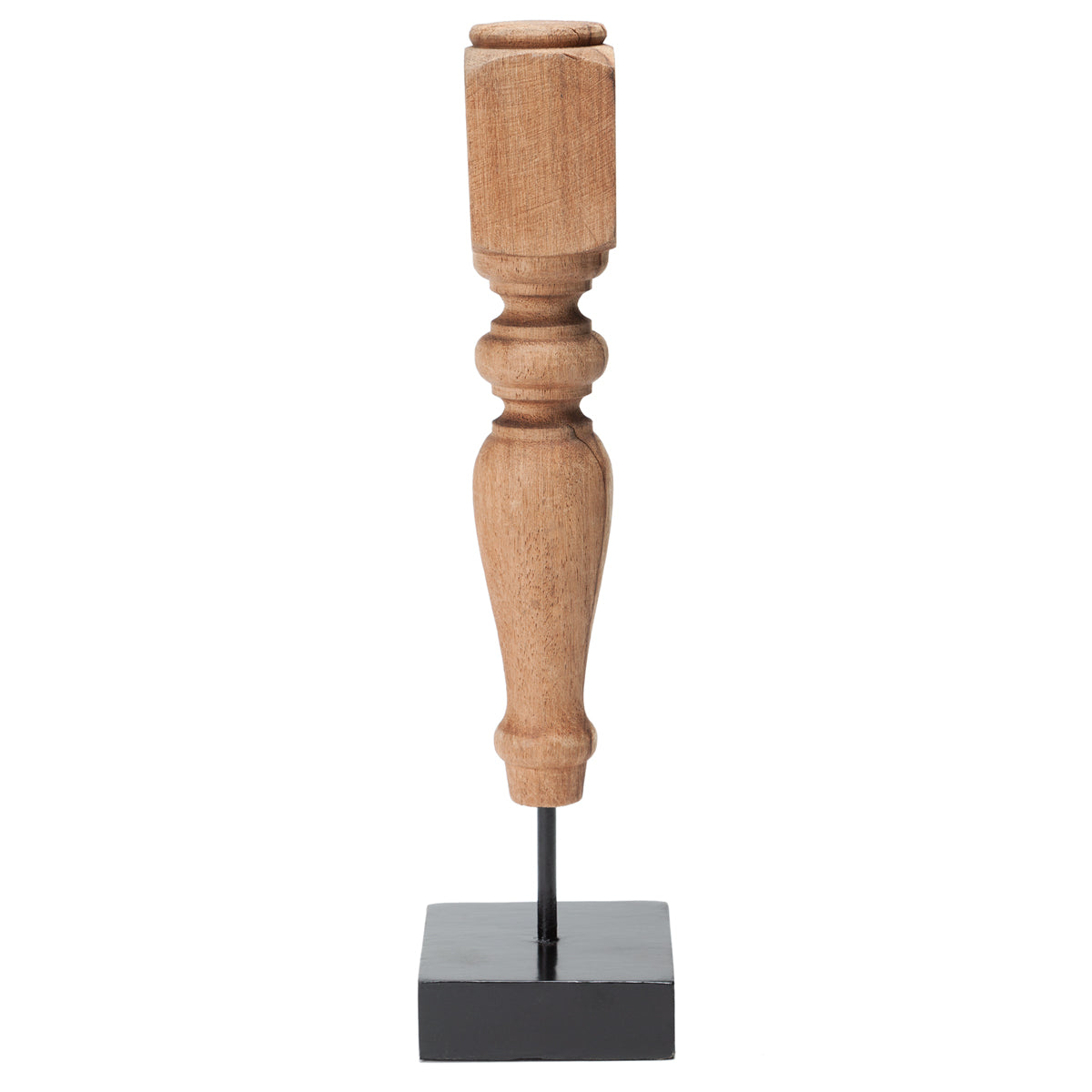 Sia Statue bois marron 40 cm sur pied métal