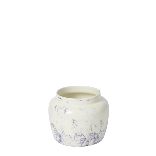 Sia Home Cache-pots Effet Marbre cache-pot blanc 15 cm céramique
