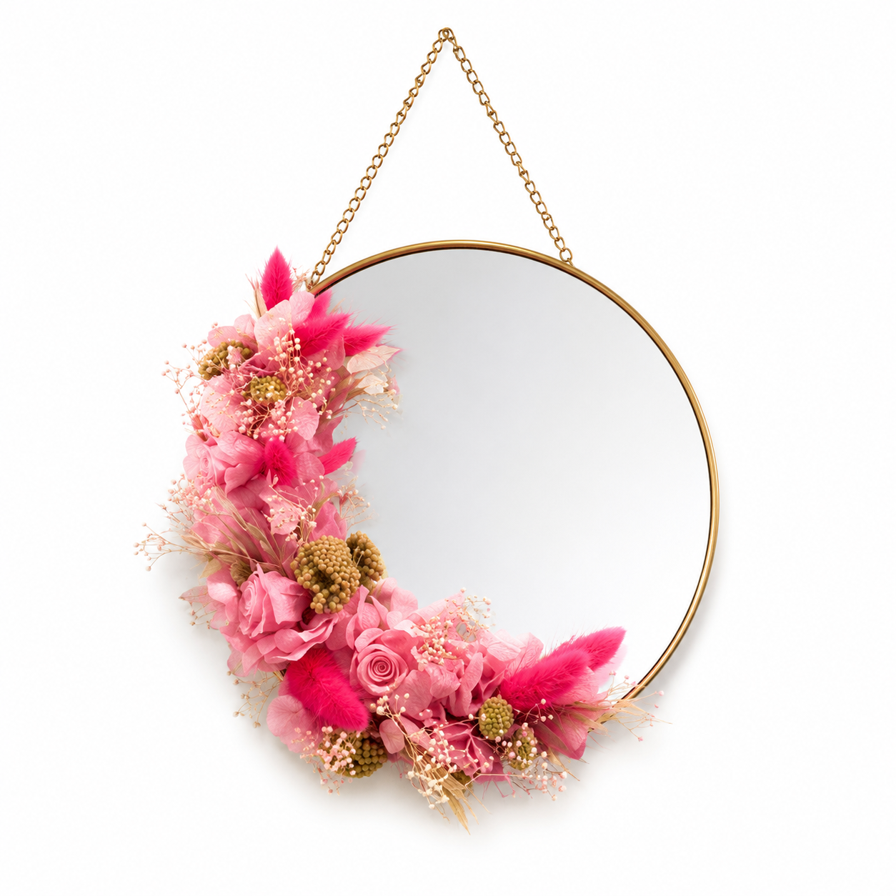 Ateliers Ouchamp Rue Crémieux miroir fleuri S rose stabilisé