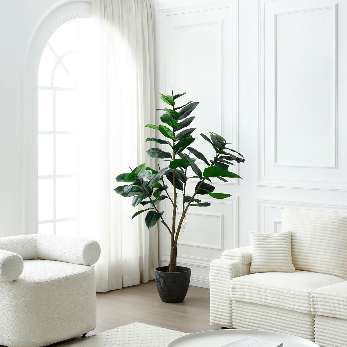 Sia Home Hévéa en Pot arbre artificiel vert 180 cm