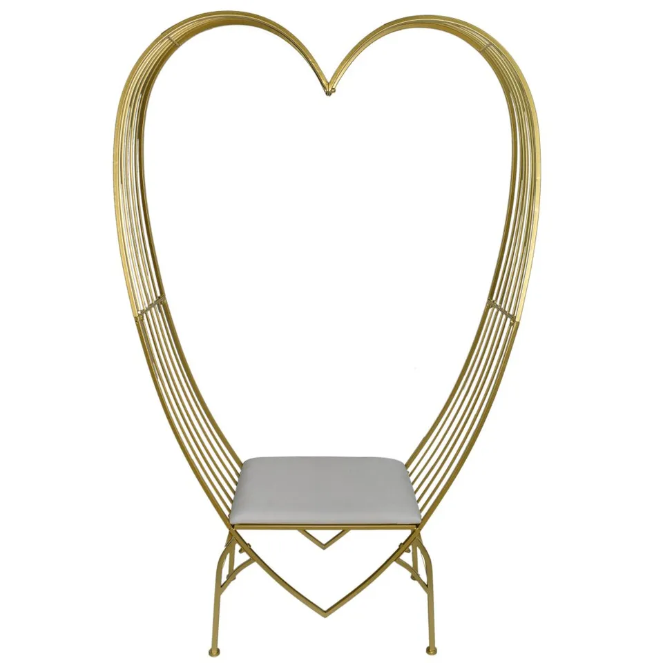 Feuillazur Rungis Structures Banc Cœur banc décoratif doré mariage