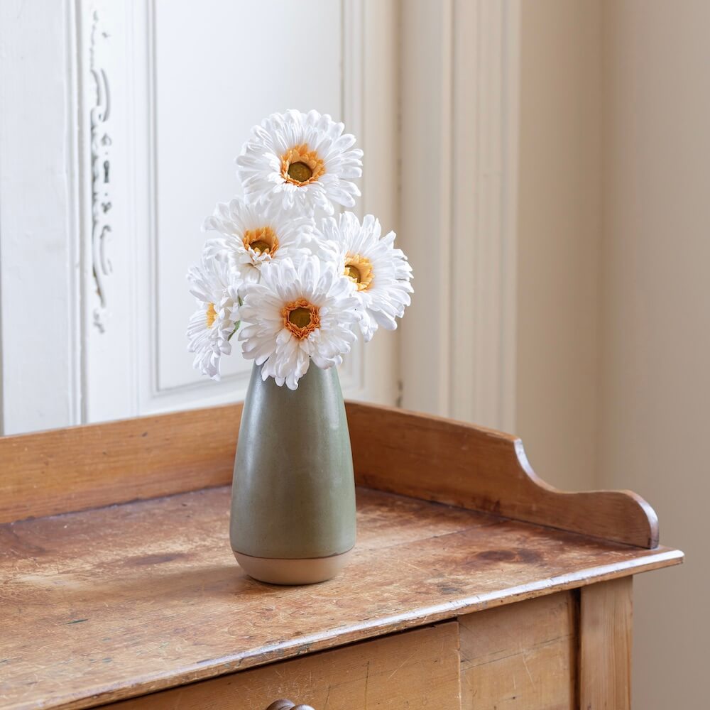 Flowrette Gerbera fleur papier blanche x1