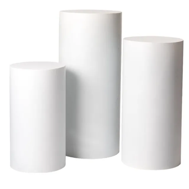 Feuillazur Rungis Colonne métal ronde blanche lot 3 mariage