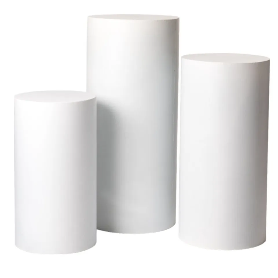 Feuillazur Rungis Colonne métal ronde blanche lot 3 mariage