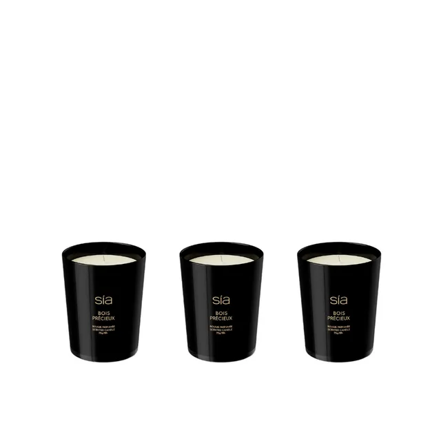 Sia Home Bois Précieux bougie parfumée noir