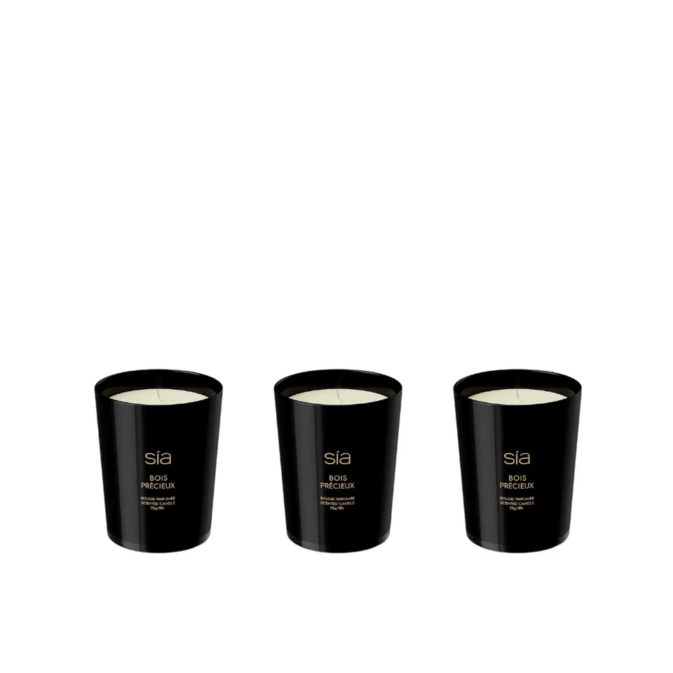 Sia Home Bois Précieux bougie parfumée noir