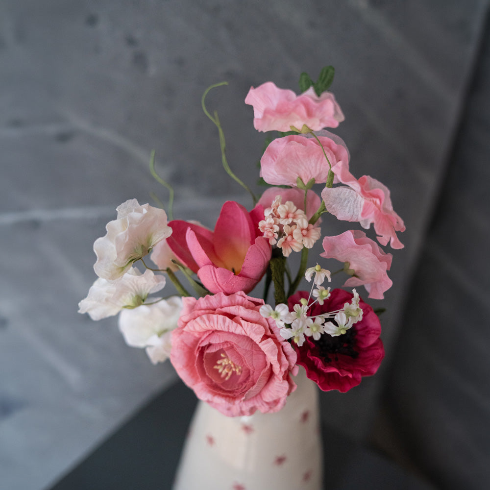 Flowrette Cocteau bouquet fleurs en papier rose
