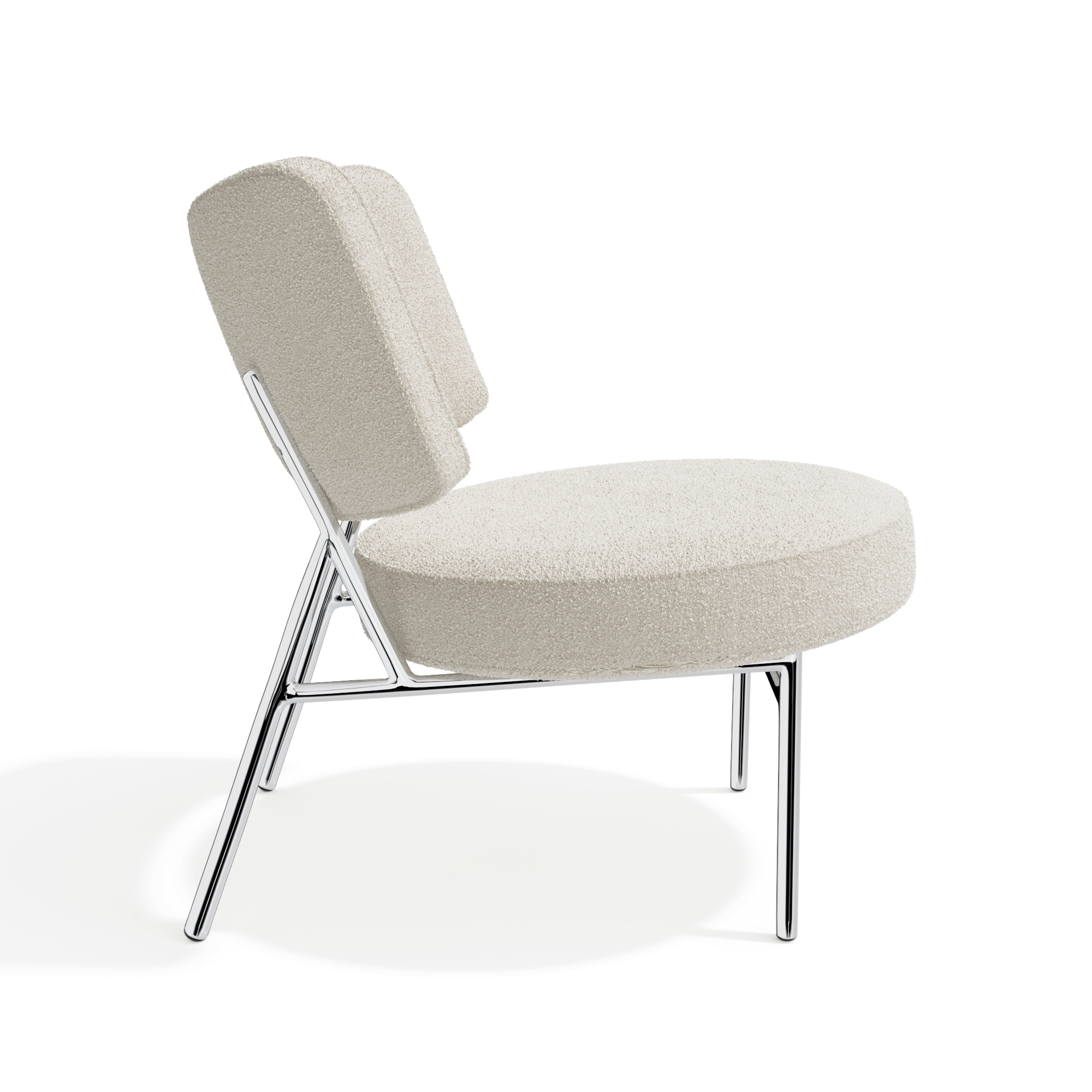 Sia Home Iggy petit fauteuil tissu crème moderne