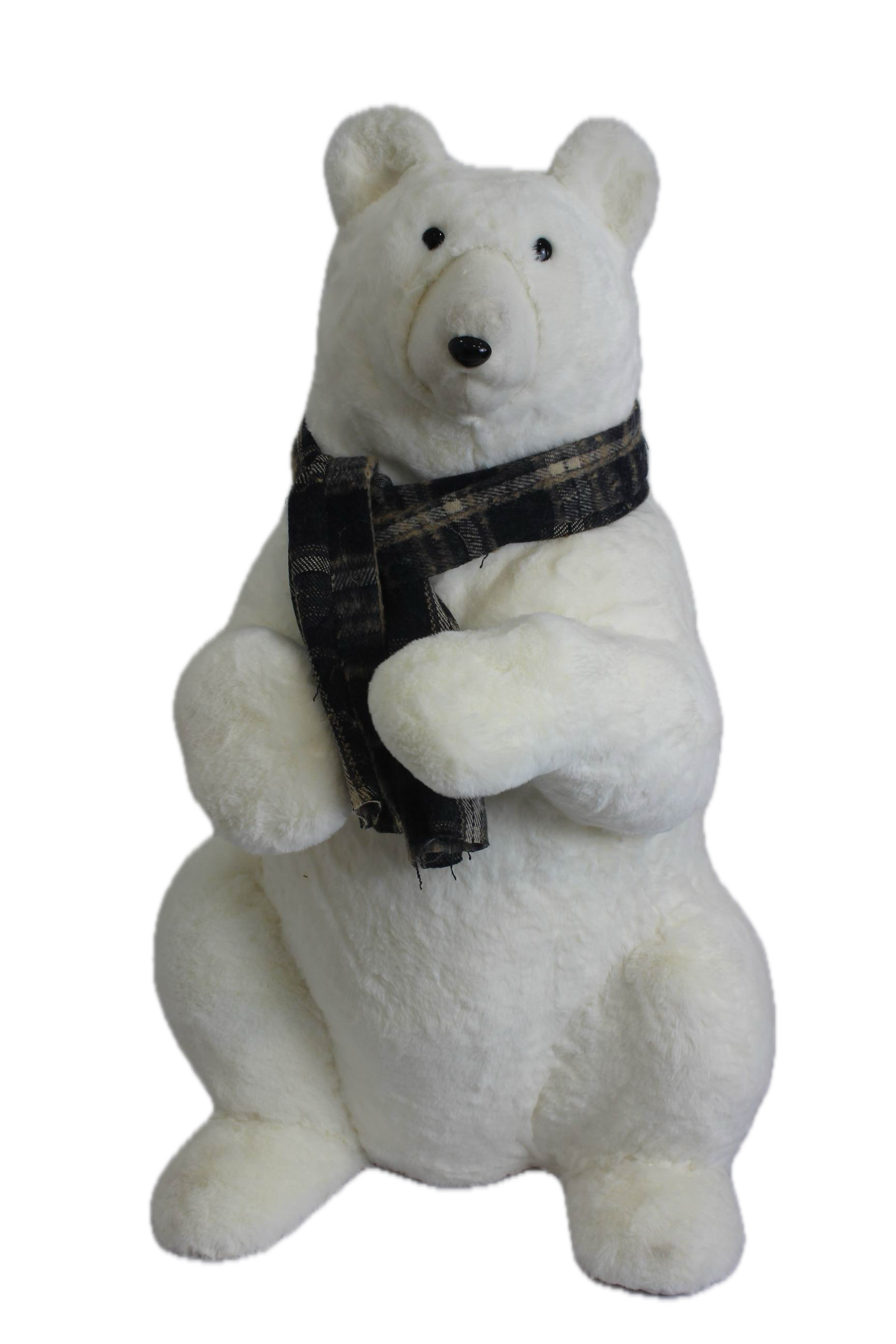 Feuillazur Rungis Ours blanc assis personnage Noël 49x47x78cm