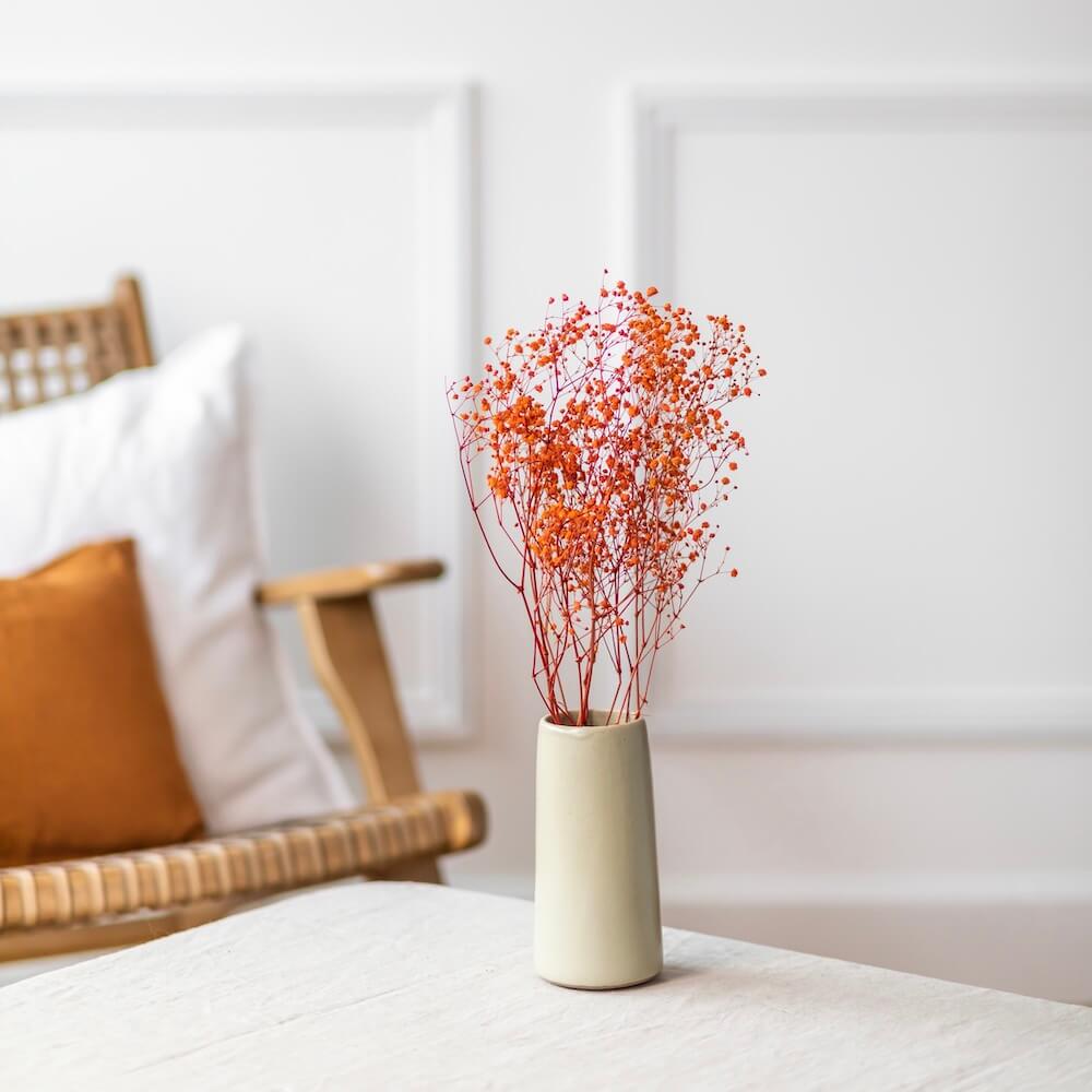 Flowrette Fleurs séchées botte gypsophile orange stabilisé x1