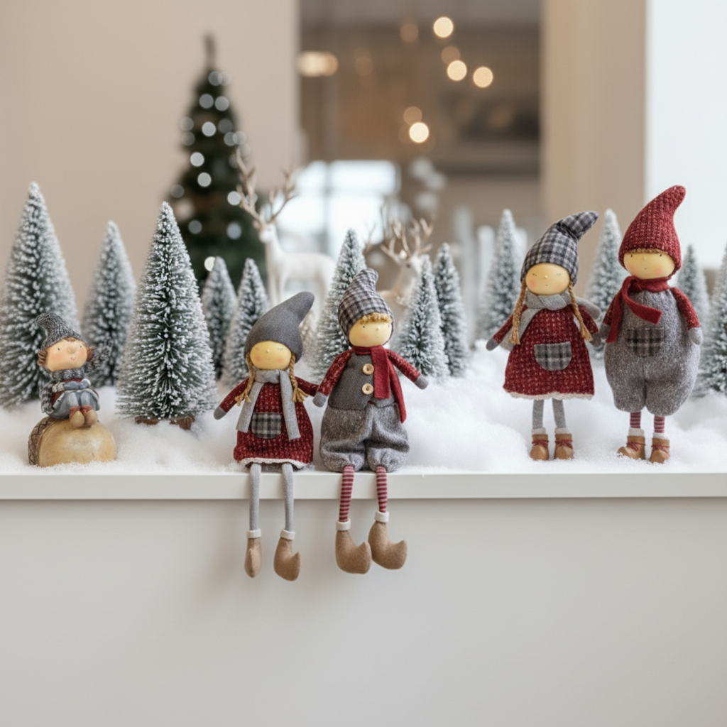 Sia Home Olaf Figurine Noël Garçon Rouge 33 cm