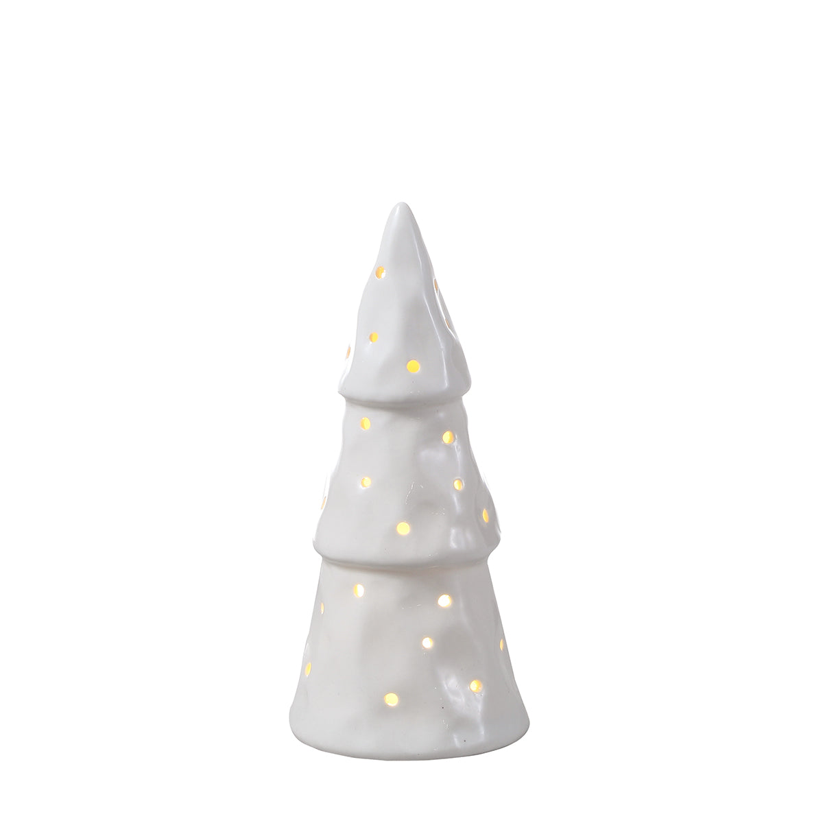 Sia Home Molly 19 cm sapin lumineux porcelaine blanc