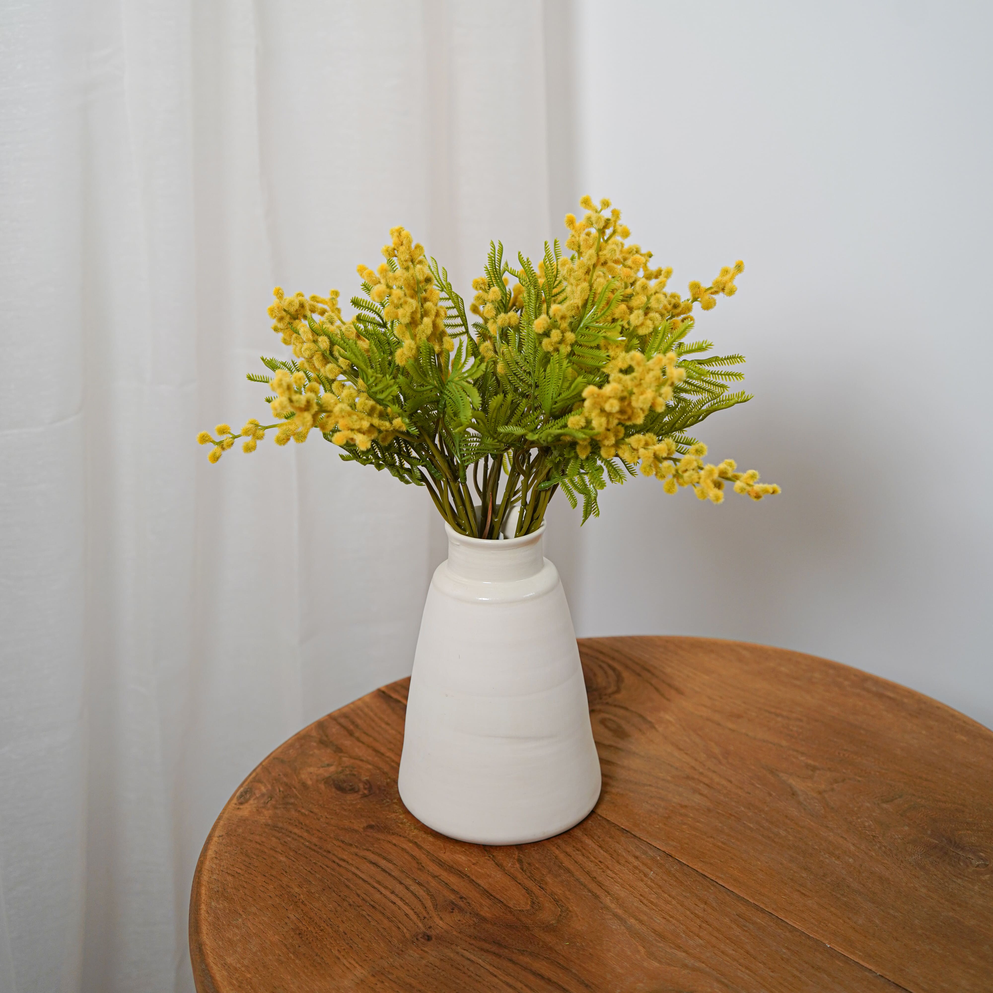 Flowrette Mimosa fleur artificielle jaune x1 sans entretien