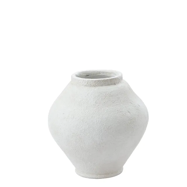 Sia Home Vase Elvea résine Blanc cassé 28 cm