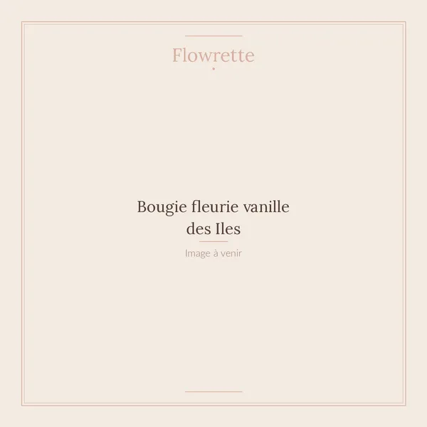 Flowrette Bougie Fleur Vanille des Îles Cire Soja Pot Céramique