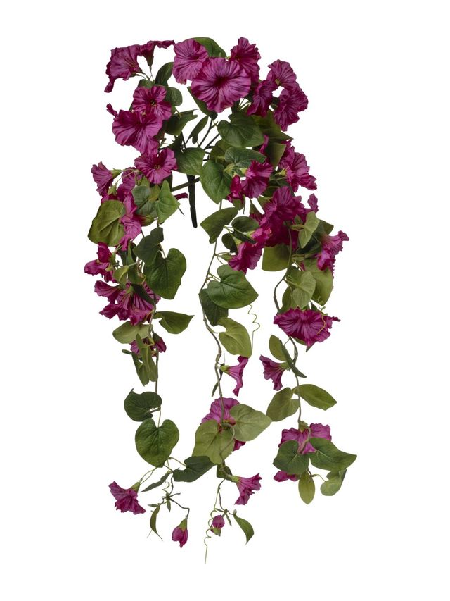Feuillazur Rungis Piquet de petunia fleur artificielle blanc 80cm