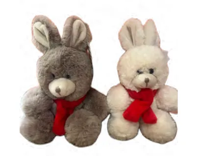 Feuillazur Rungis Peluche lapin écharpe blanc Saint-Valentin