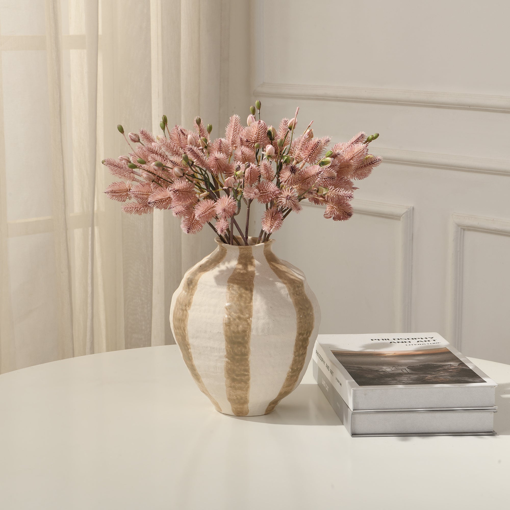 Sia Bouquets Artificiels Chardon bouquet marron 40 cm