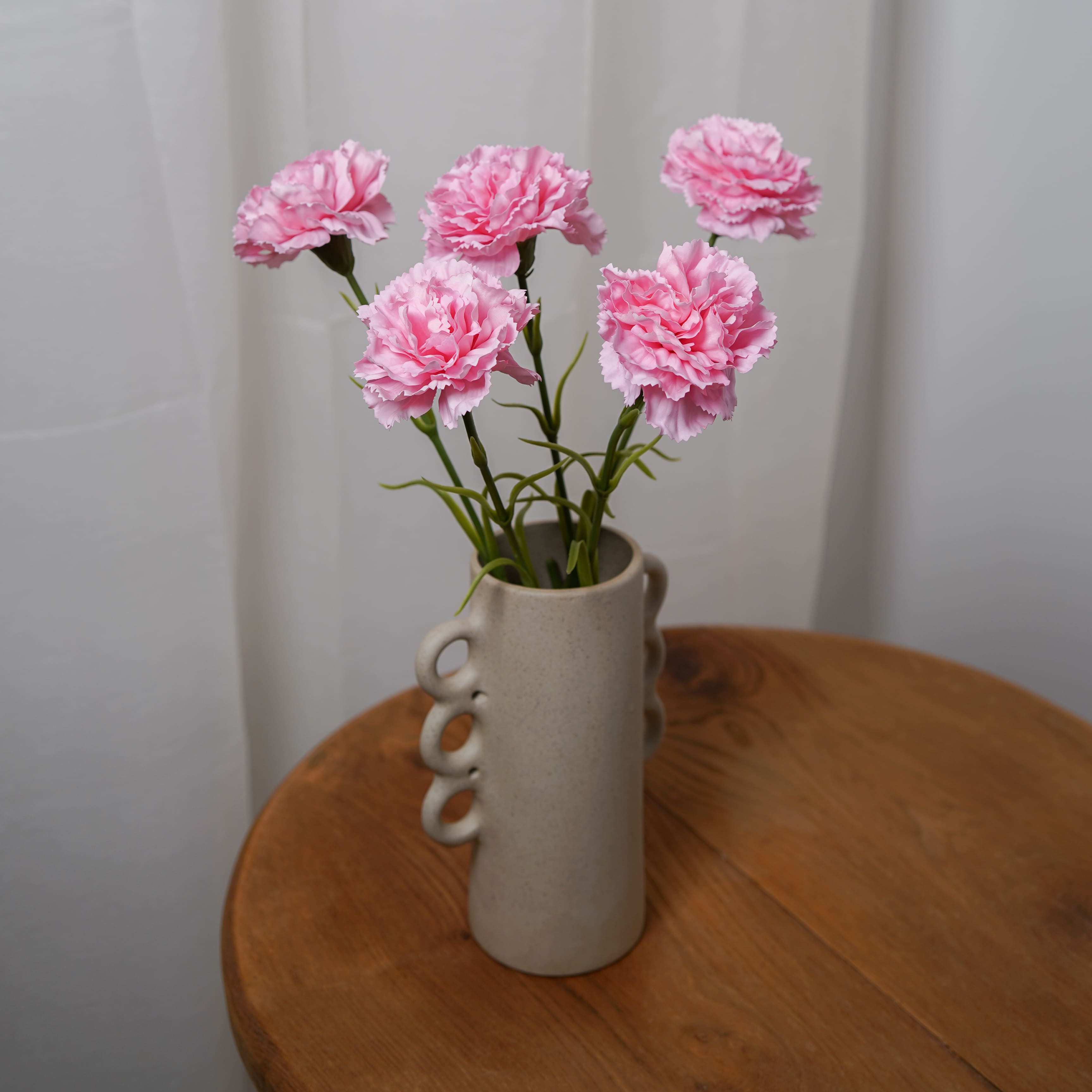 Flowrette Real Touch oeillet rose clair fleur artificielle tige