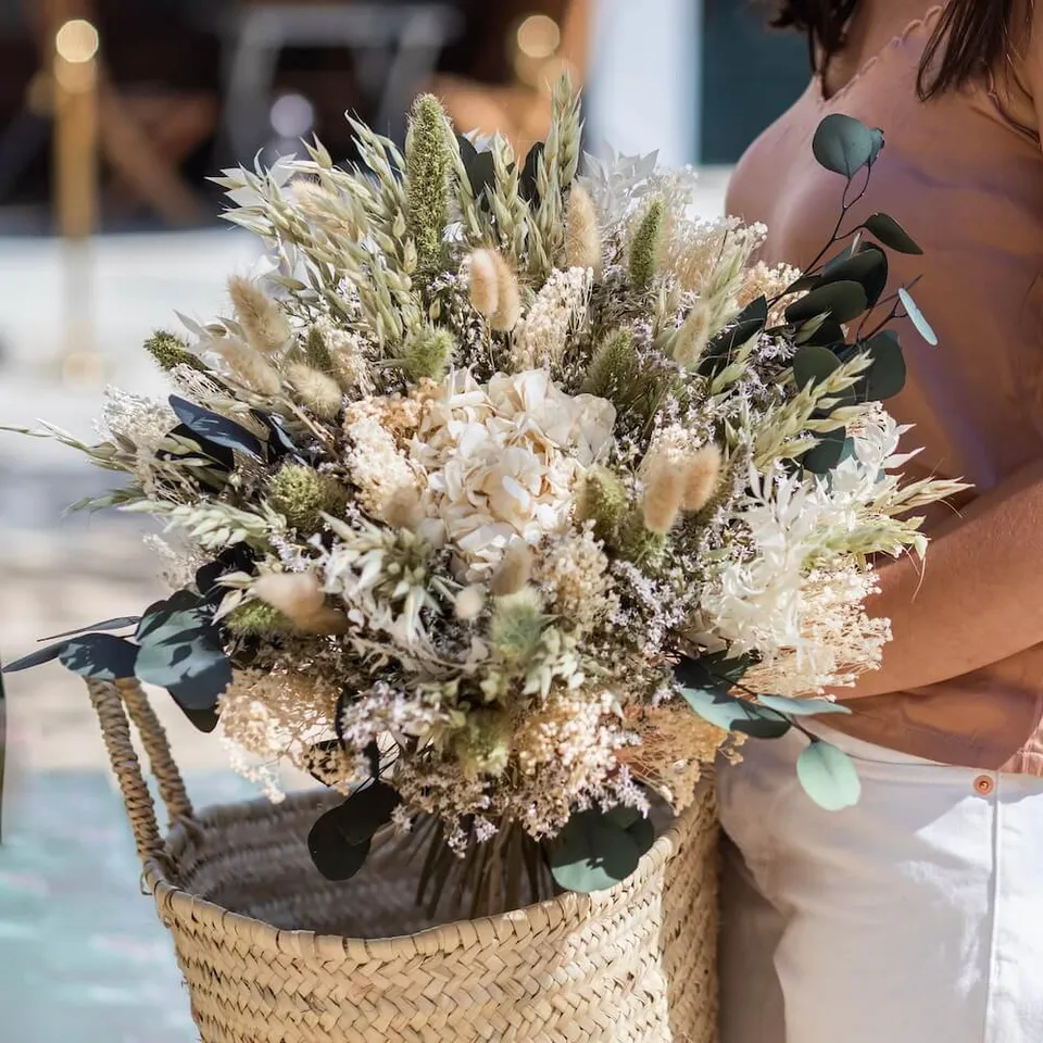 Flowrette Anatole bouquet fleurs sechees naturel eucalyptus S