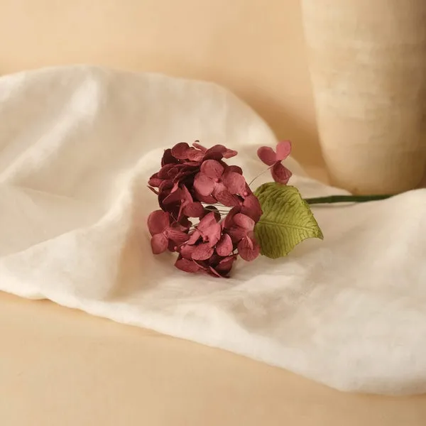 Flowrette Fleurs en papier petit hortensia papier bordeaux