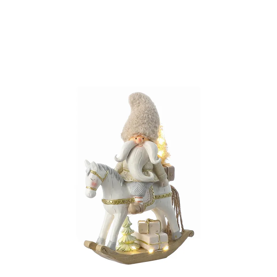 Sia Play figurine Père Noël LED gris 26 cm résine