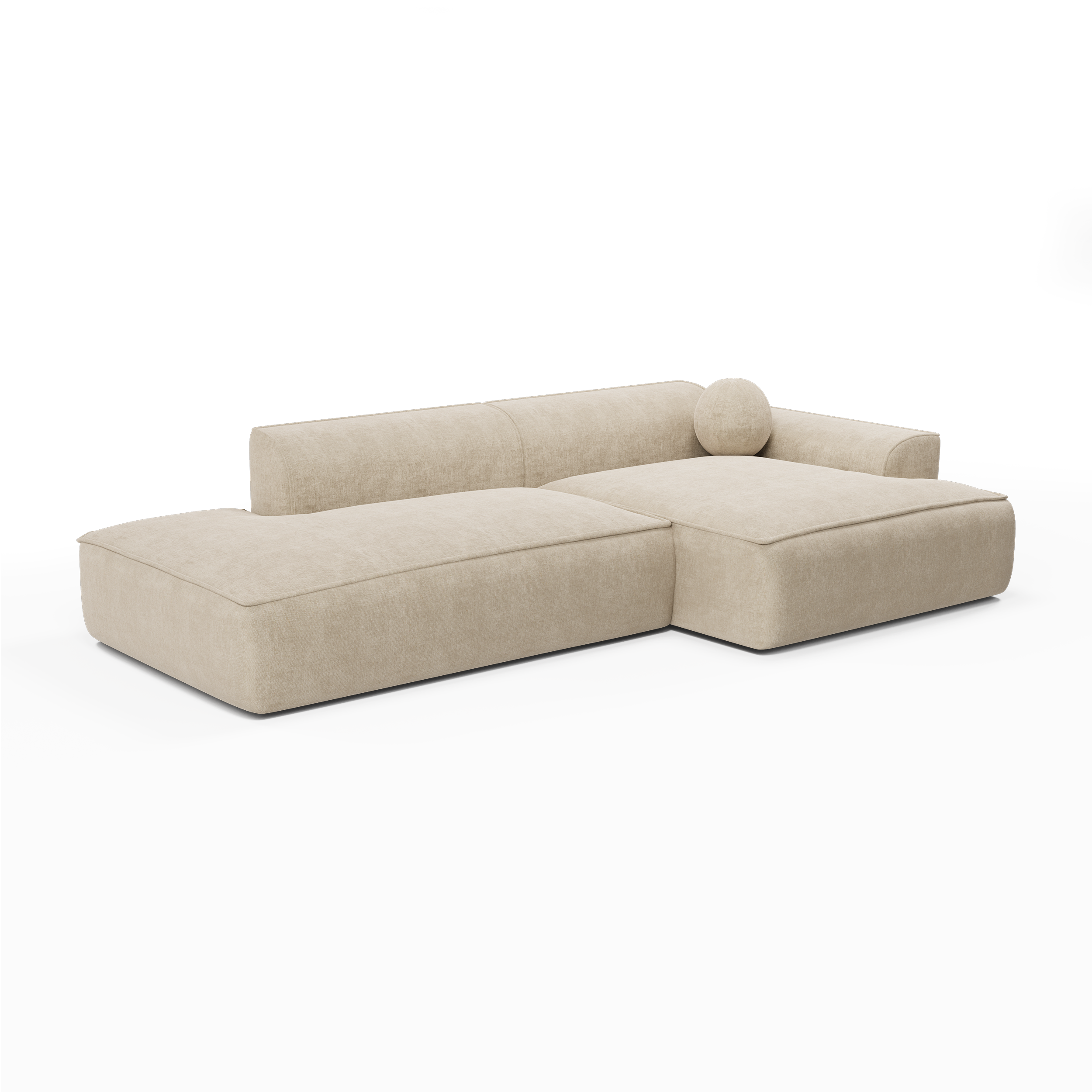 Sia Home Ania 300 cm canapé d'angle droit crème