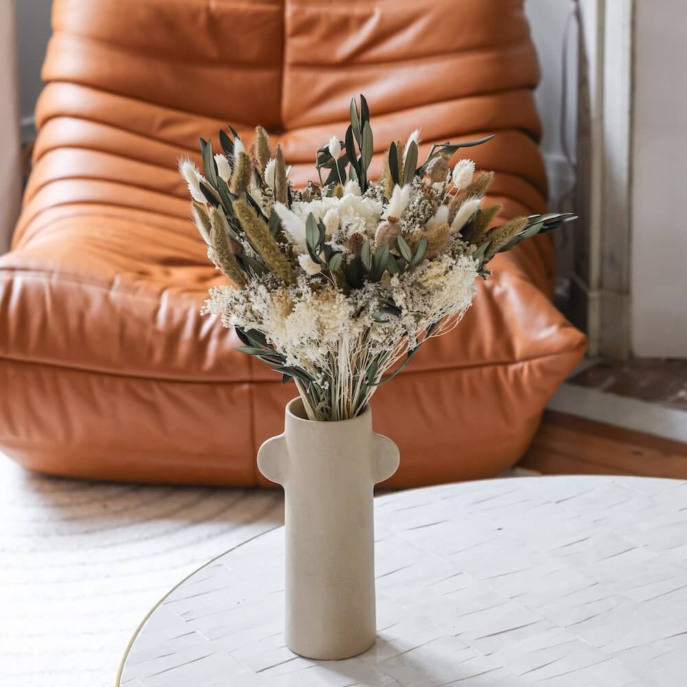 Flowrette Odin bouquet fleurs séchées vert taille M