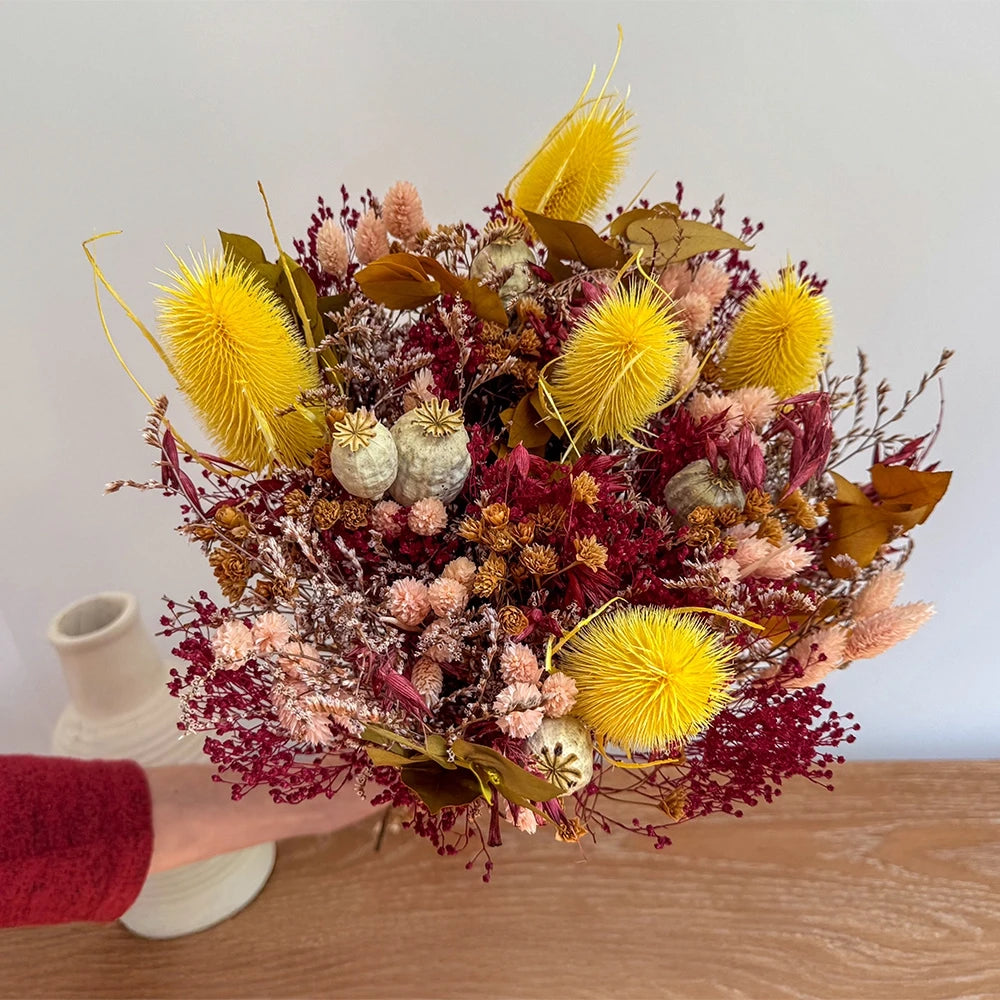 Flowrette Edouard bouquet fleurs séchées M coloré