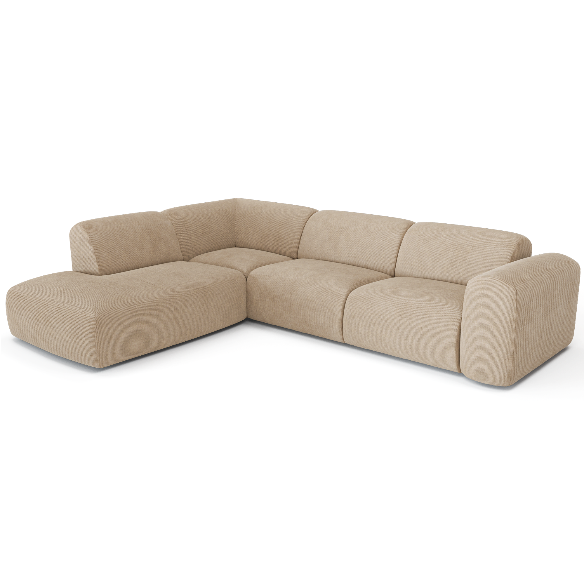 Sia Home Myra canapé grand angle gauche crème