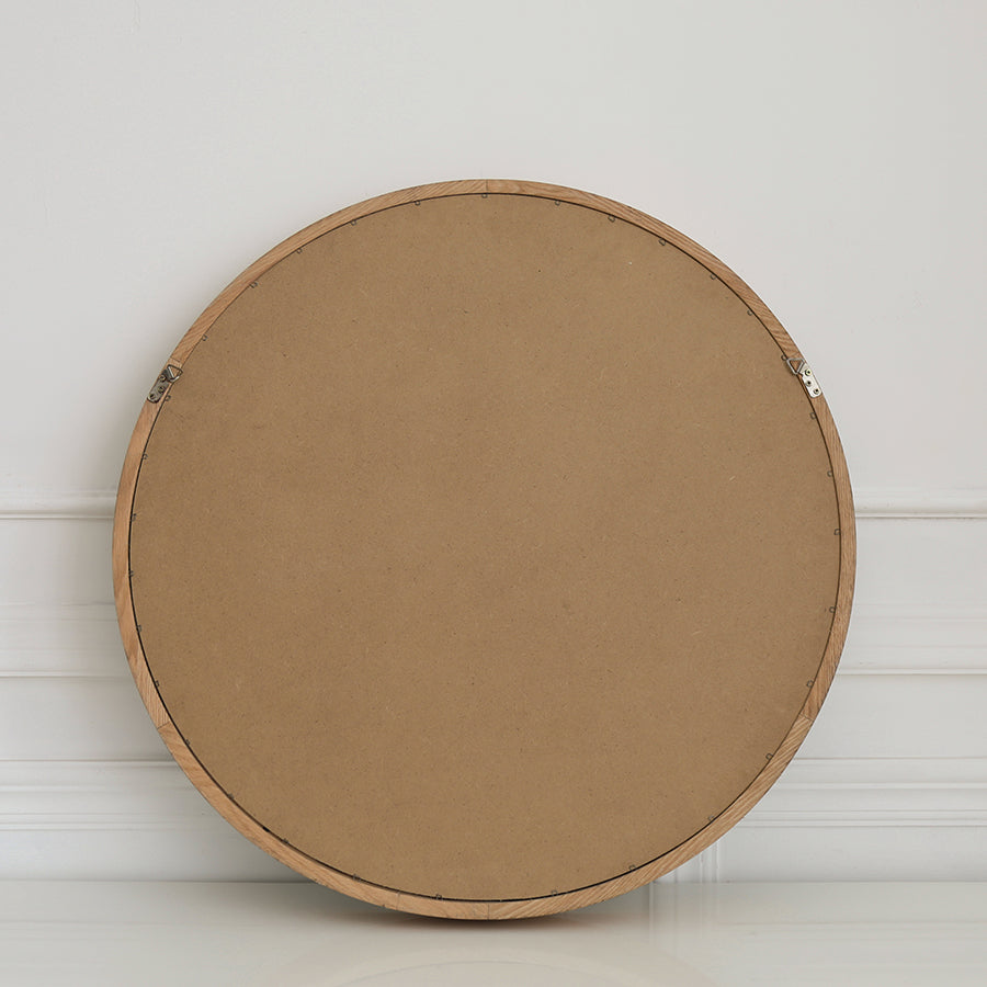 Sia Home Lio miroir rond chêne 80 cm beige