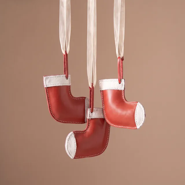 Sia Home suspension Noël bottine cuir rouge 13 cm