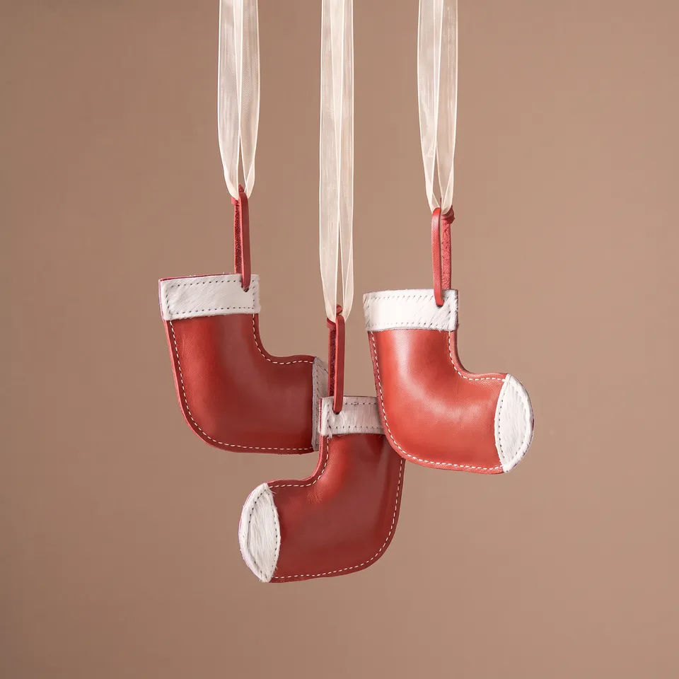 Sia Home suspension Noël bottine cuir rouge 13 cm