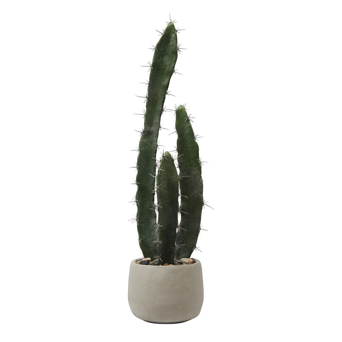 Sia Home Cactus plante artificielle verte pot céramique 64 cm