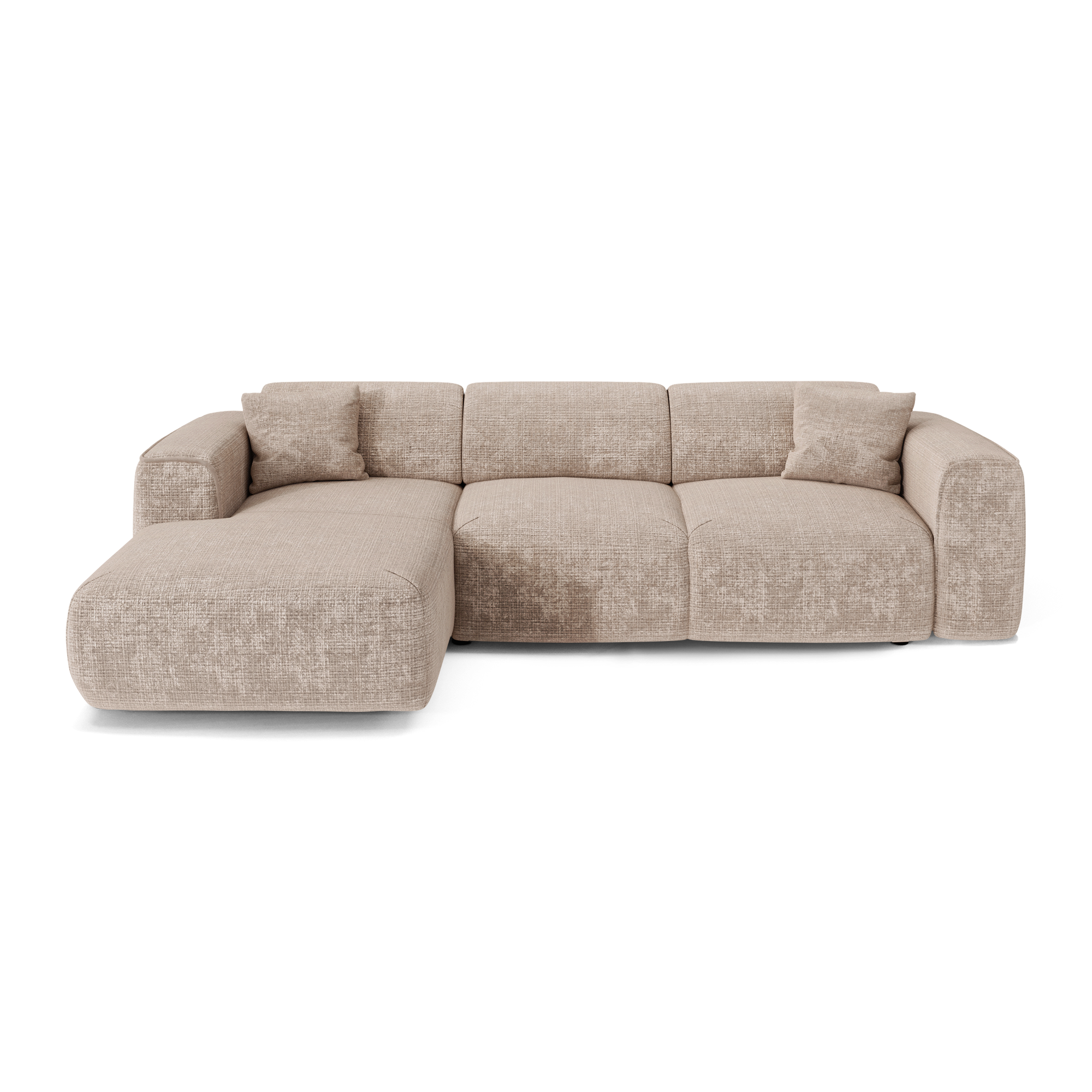 Sia Home Yuma angle gauche canapé convertible crème