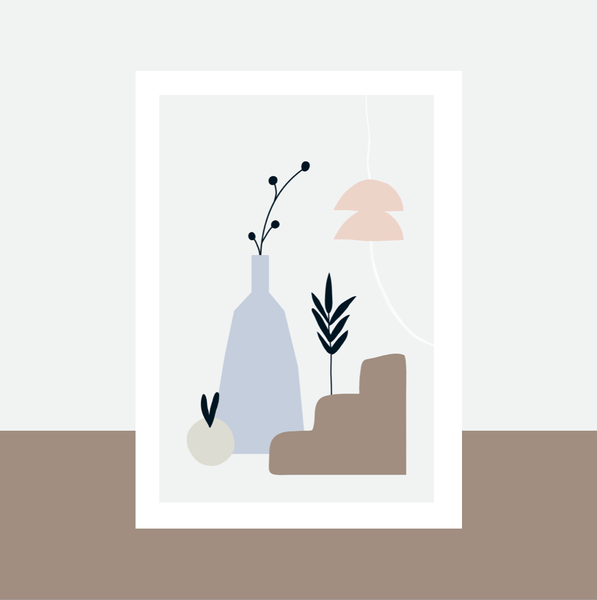 Flowrette Flora carte postale illustration lin