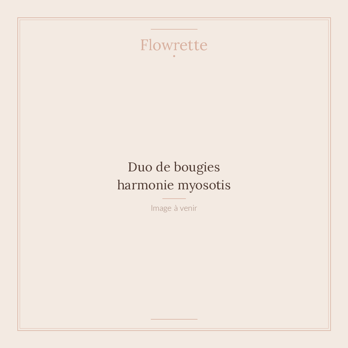 Flowrette Harmonie duo bougies myosotis grès