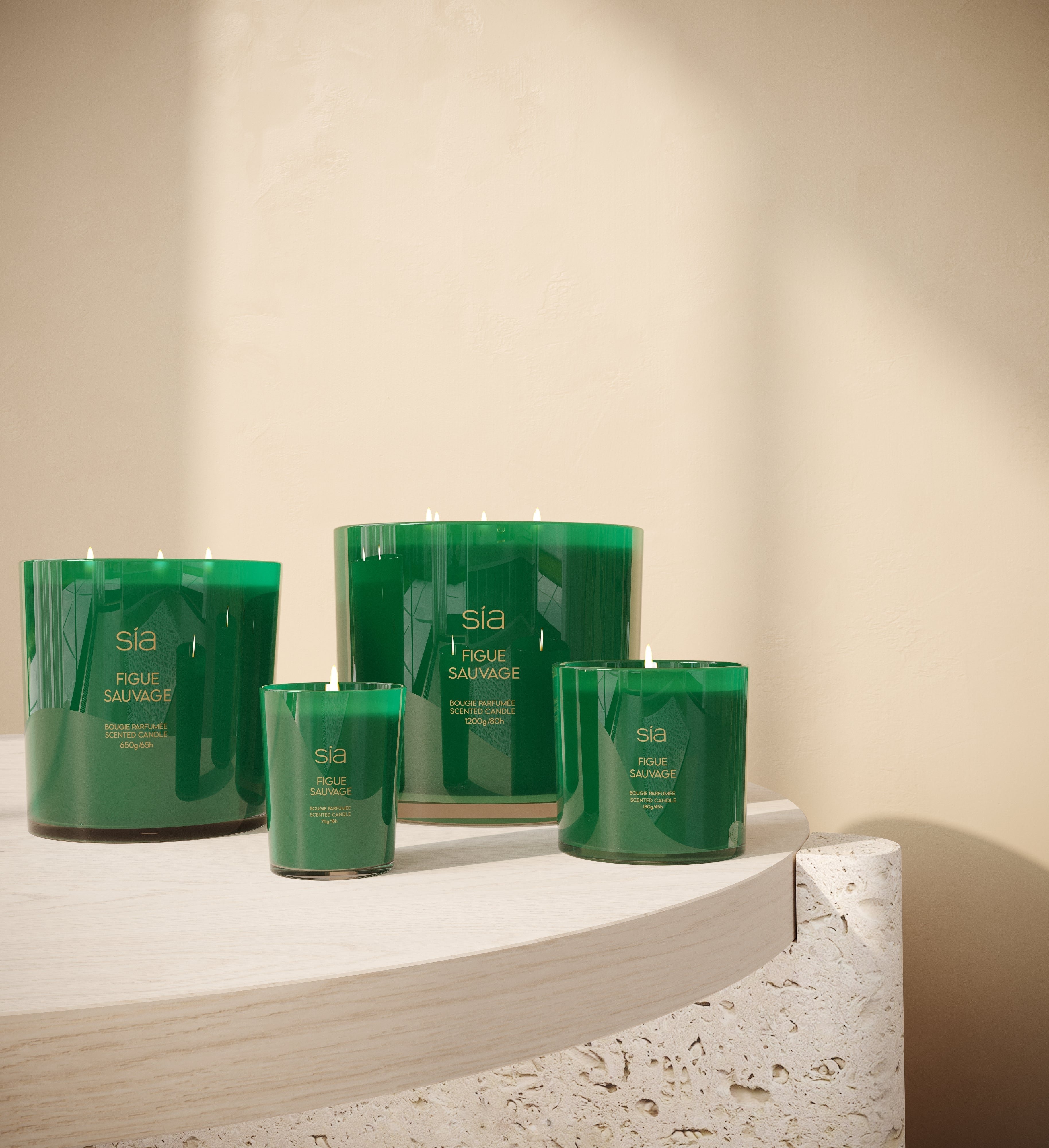 Sia Figue Sauvage bougie parfumée verte figuier jasmin
