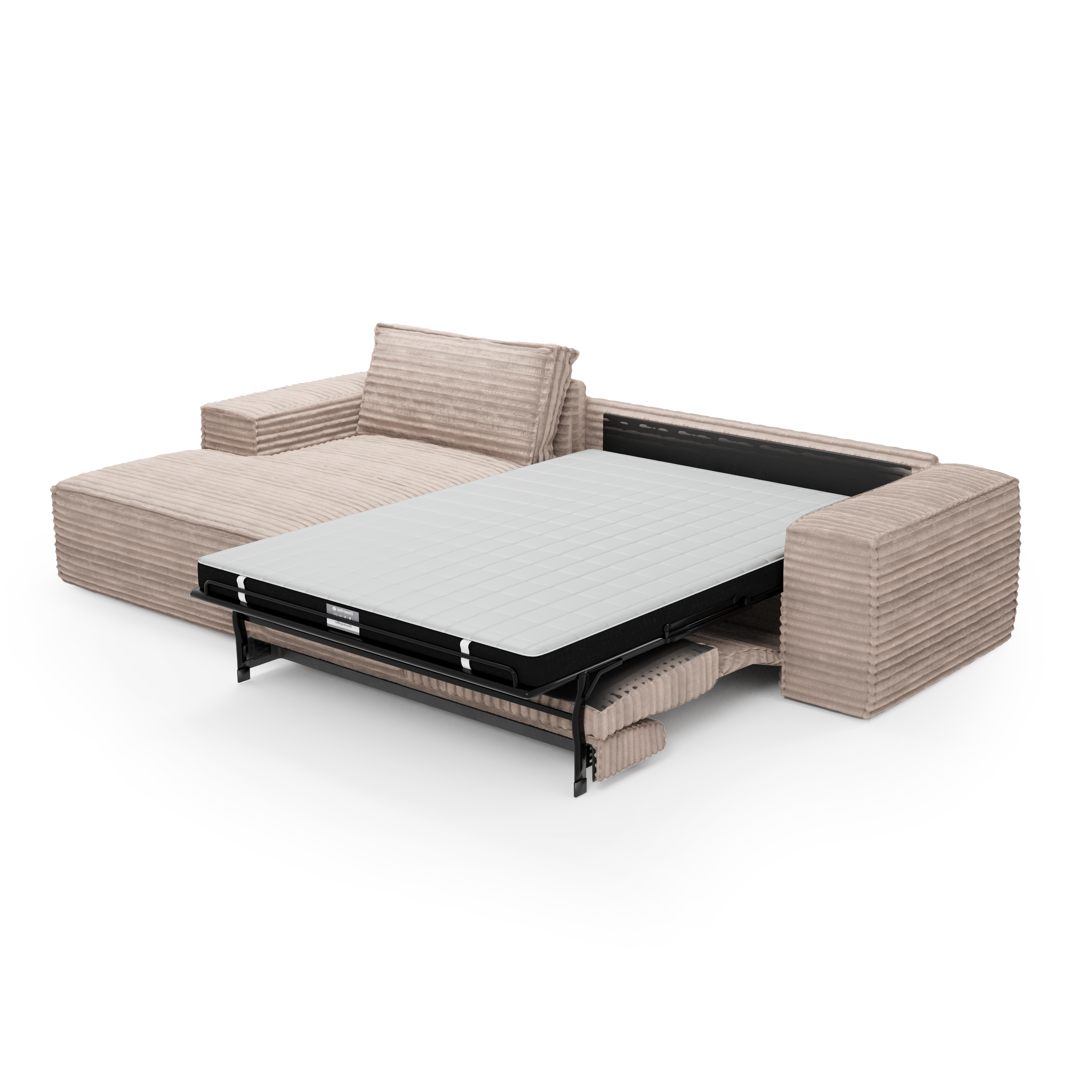 Sia Home Joan canapé convertible angle gauche taupe 5 places