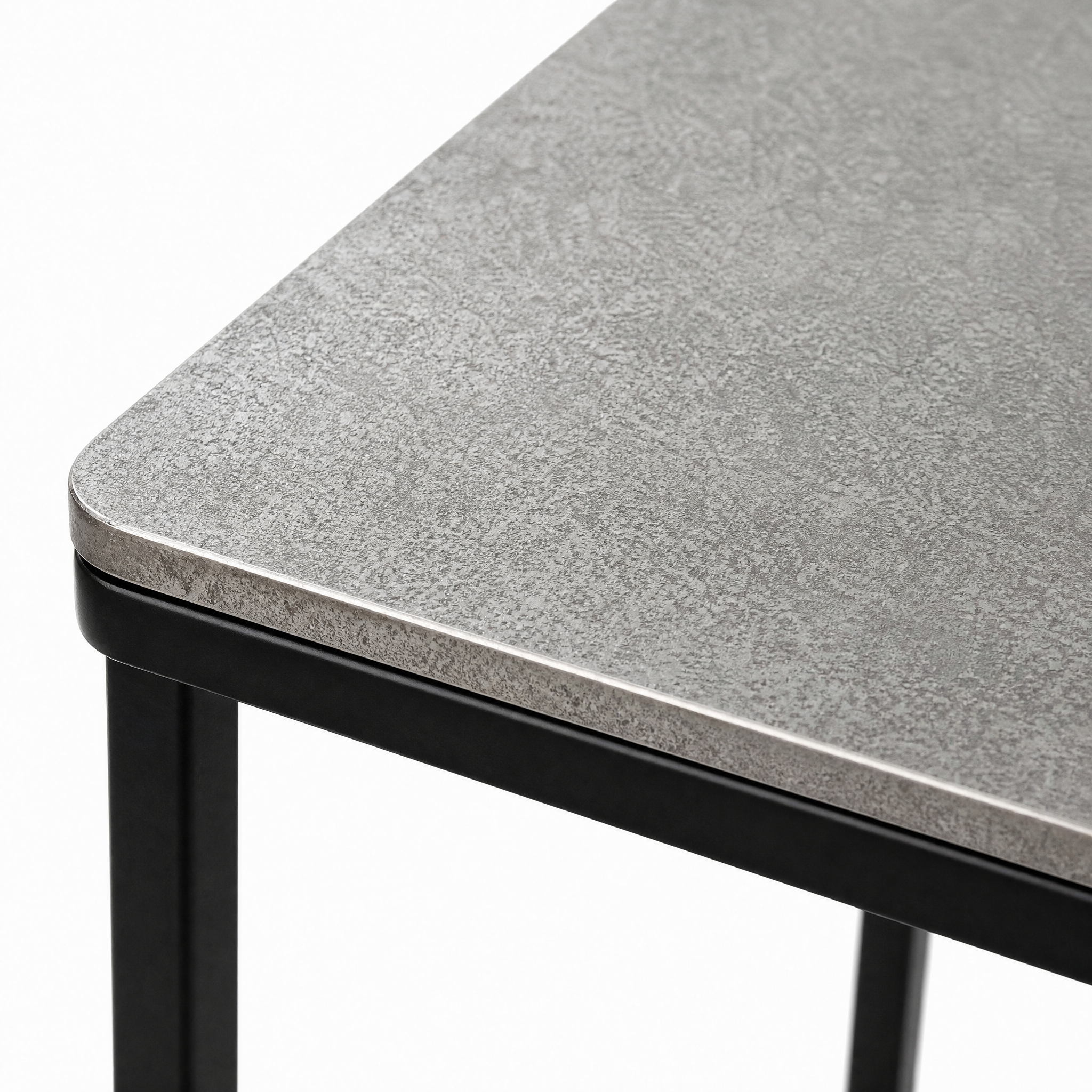 Sia Home Tables Table avec 2 bancs argenté noir