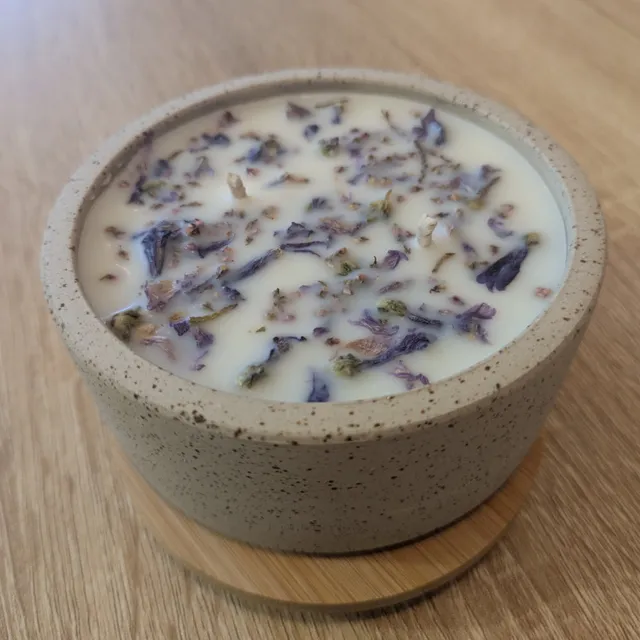 Nymaya Semnoz bougie parfumée mimosa fleurs séchées